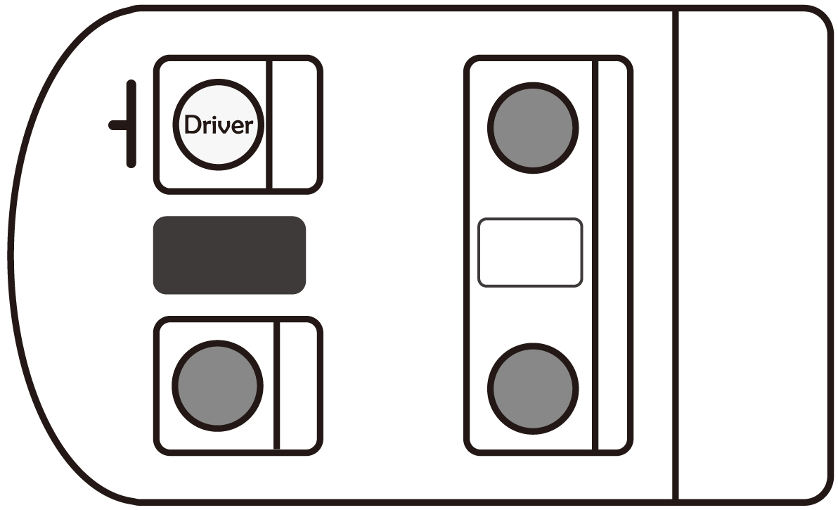 クラウン（TOYOTA）車内座席図