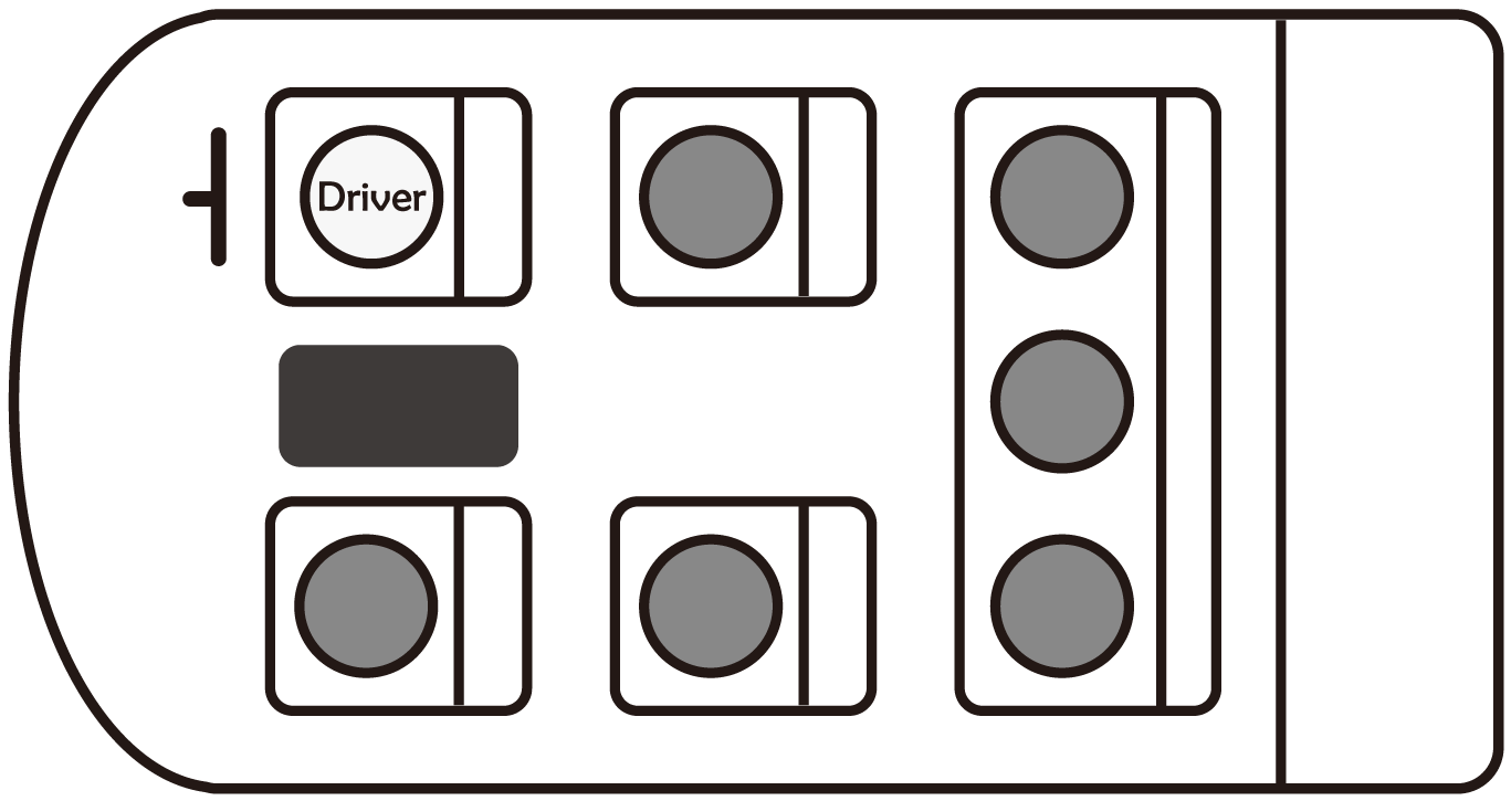 アルファード（TOYOTA）車内座席図